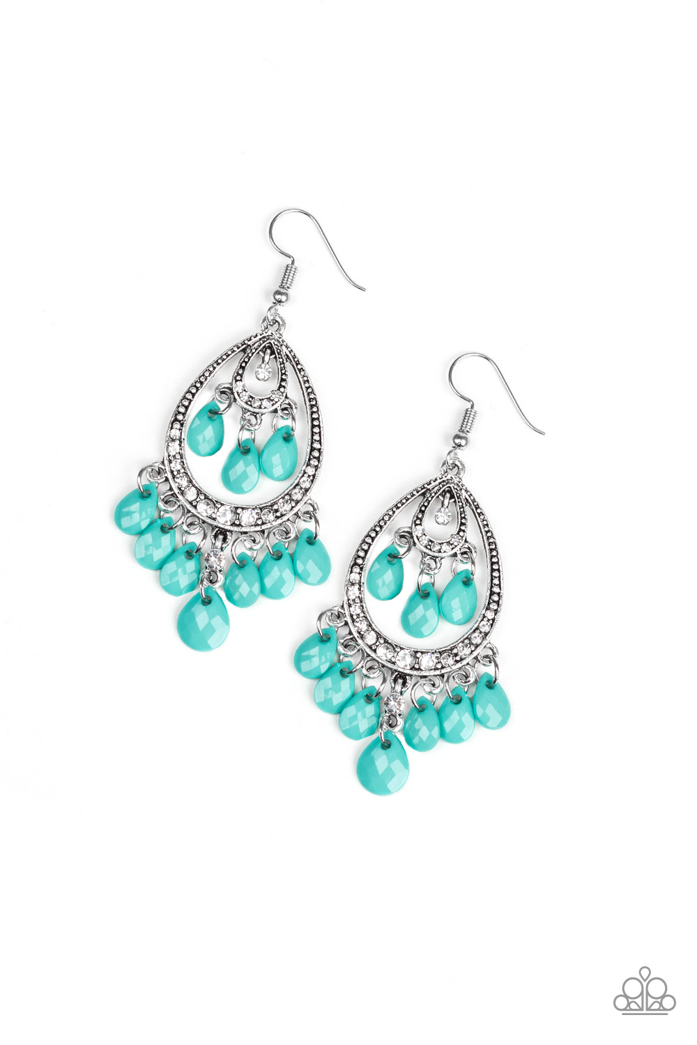 Paparazzi Gorgeously Genie Blue Earrings - Christine's Bling Fling Boutique